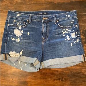 Level 99 distressed denim shorts